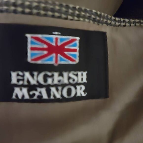 English Manor Light Brown Checked Professional Business Sports Coat Suit Jacket - Picture 6 of 10